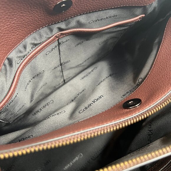 Calvin Klein Adeline Triple Compartment Tote, Brunette - Picture 9 of 11